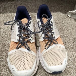 ON Women's Athletic Shoes - Peach and White